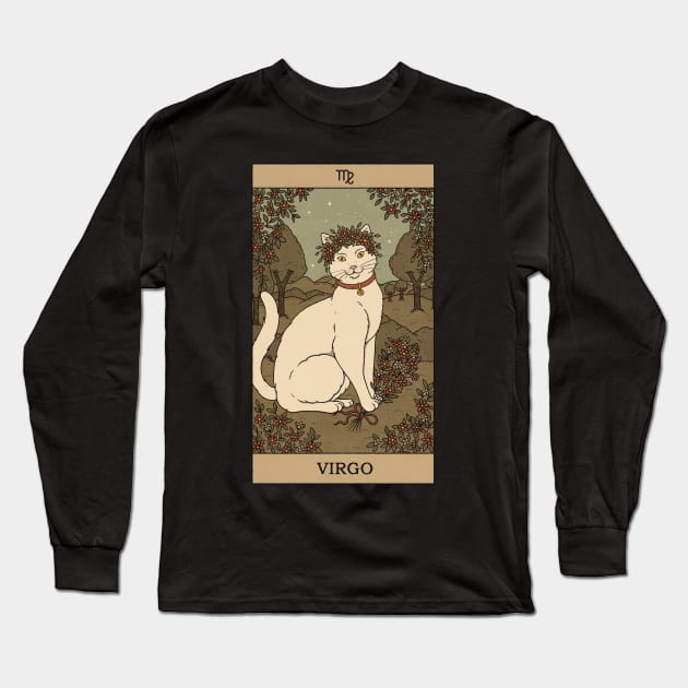 Virgo Cat Long Sleeve T-Shirt by thiagocorrea